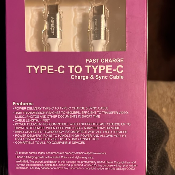 BOGO POWEREXCEL TYPE C TO TYPE C - Picture 3 of 3